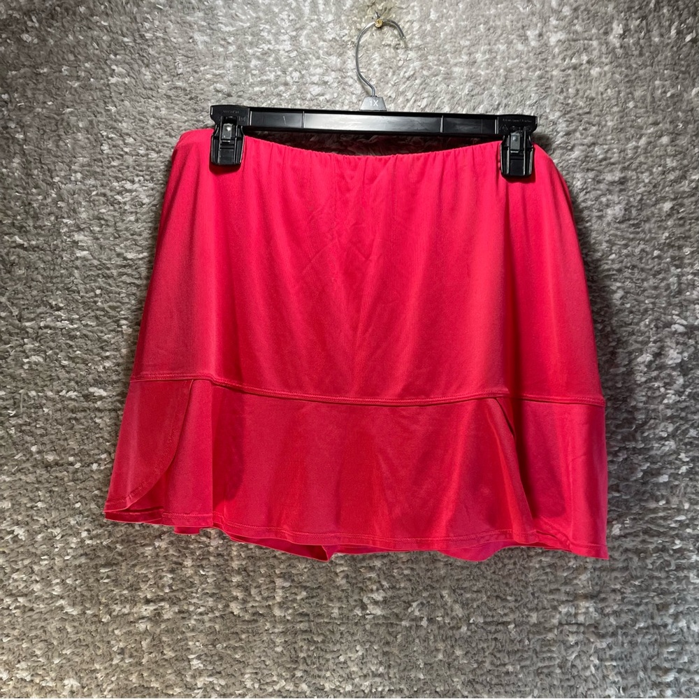 360 By Tail Activewear Women XL Pink Golf Tennis Skirt Skort Ruffles Polyester